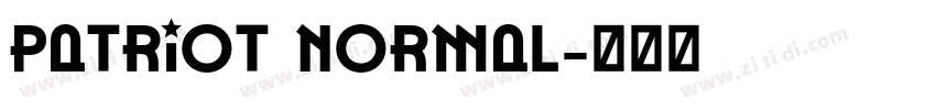 Patriot Normal字体转换